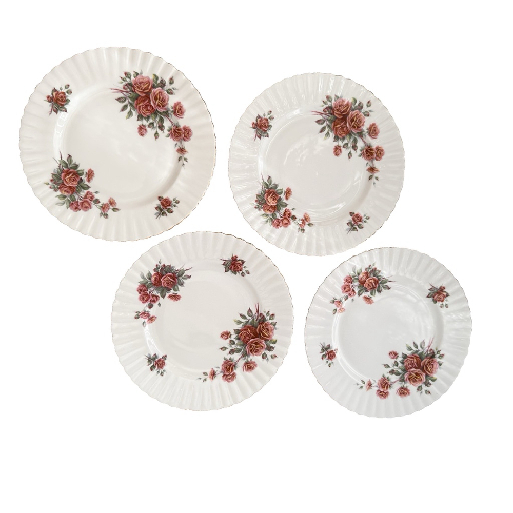 Royal Albert Centennial Rose Dinner Plates Set Of 4 England - Picture 6 of 14